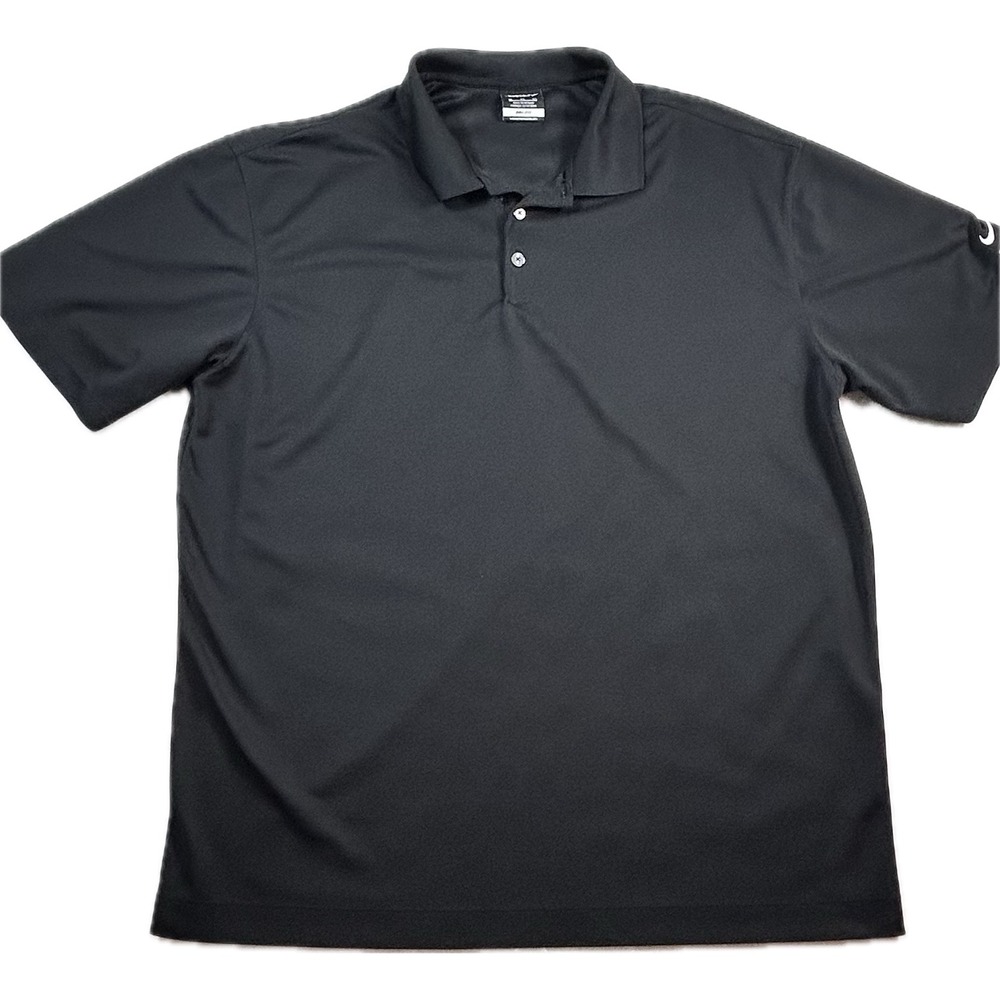 Nike Golf Dri-FIT Polo Mens XL Black FNBB Embroidered Short Sleeve Performance